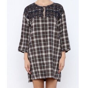Uncle Frank Plaid Boho Shirt Dress